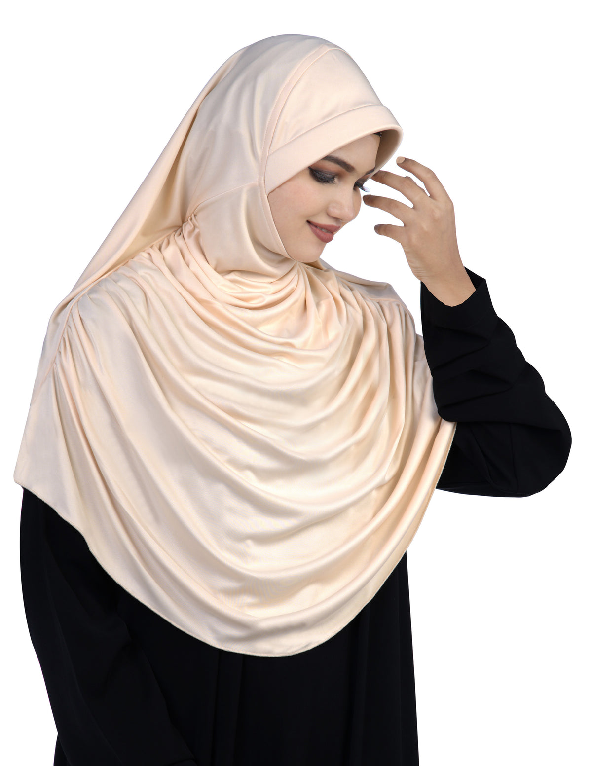Modest Women's Fleeted Stylish Feel Good Fabric FAEEZAH Hijab Wheat