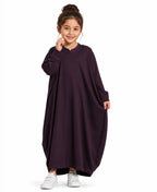 Little Mehariya Kids Lycra Abaya for Girls – Modest Batwing Sleeve Dress