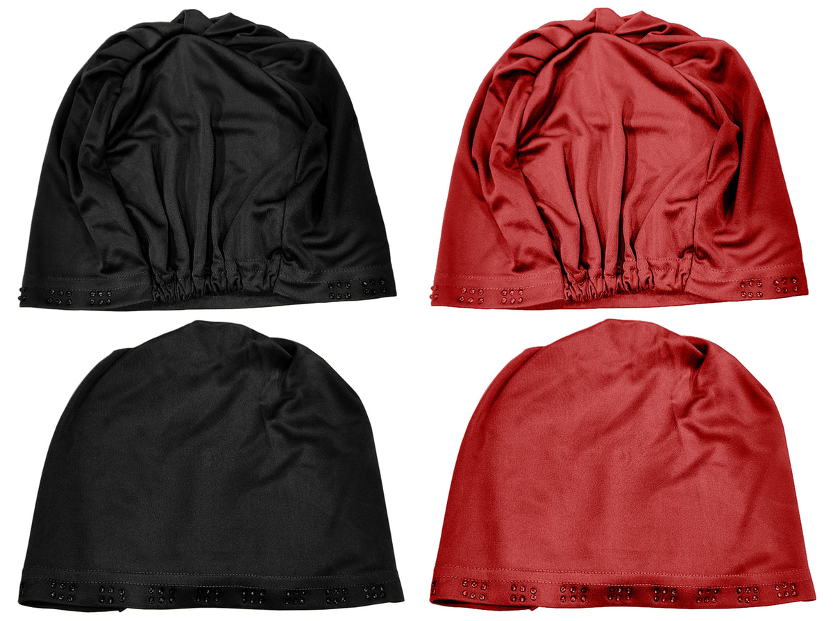 Mehar Hijab Women's Hair Bonnet SD Cap (set of 2)