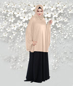 Women's Stylish Soft Rich Polyester Fabric Hanana Sleeve Hijab F Size