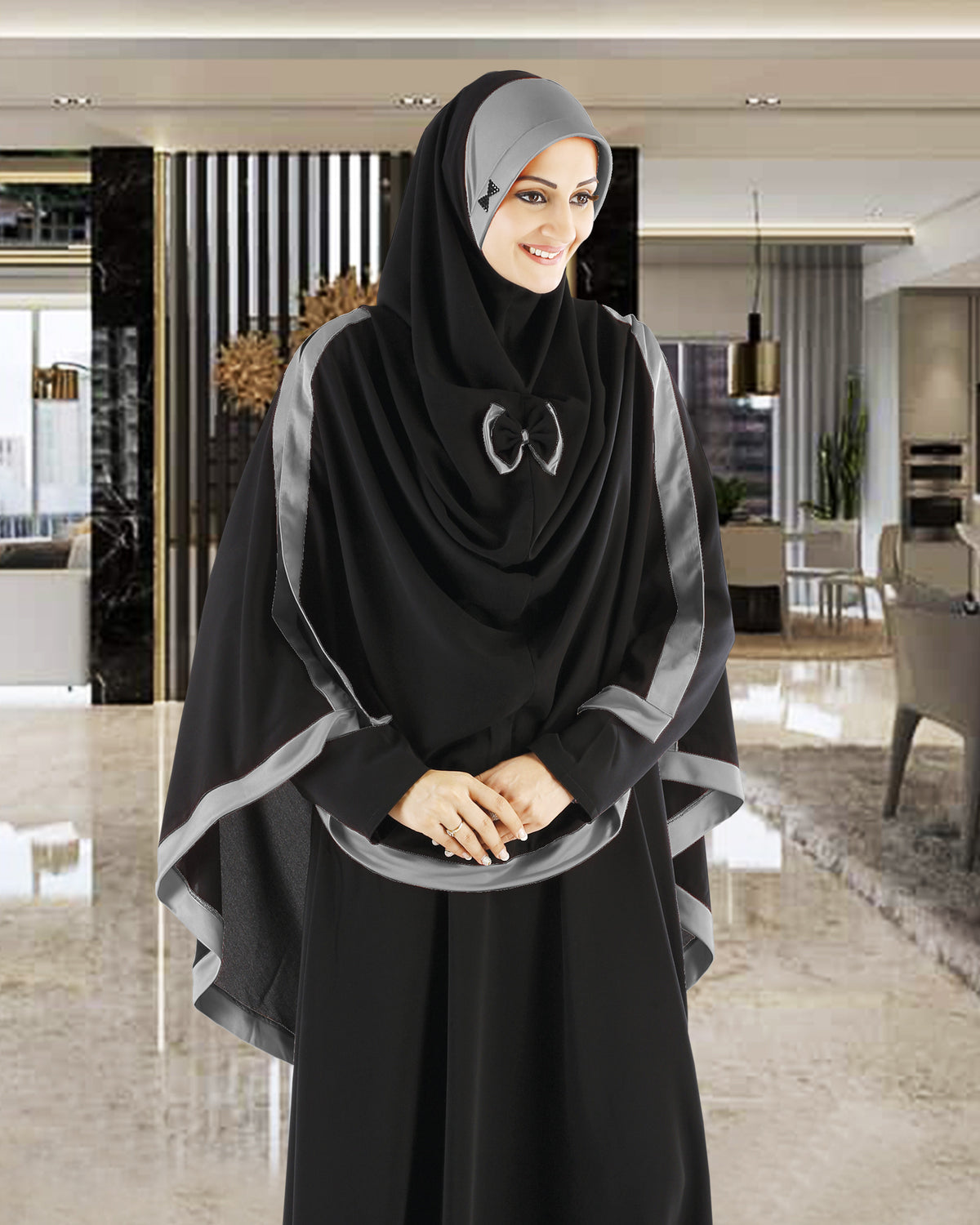 Modest Women's Stylish Soft Rich Crepe Long Hijab GHANIA KHIMAR