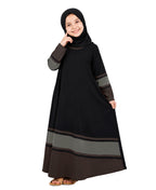 Mehar Little Shaheen Kids Abaya | Premium Lycra Crepe Islamic Dress for Girls