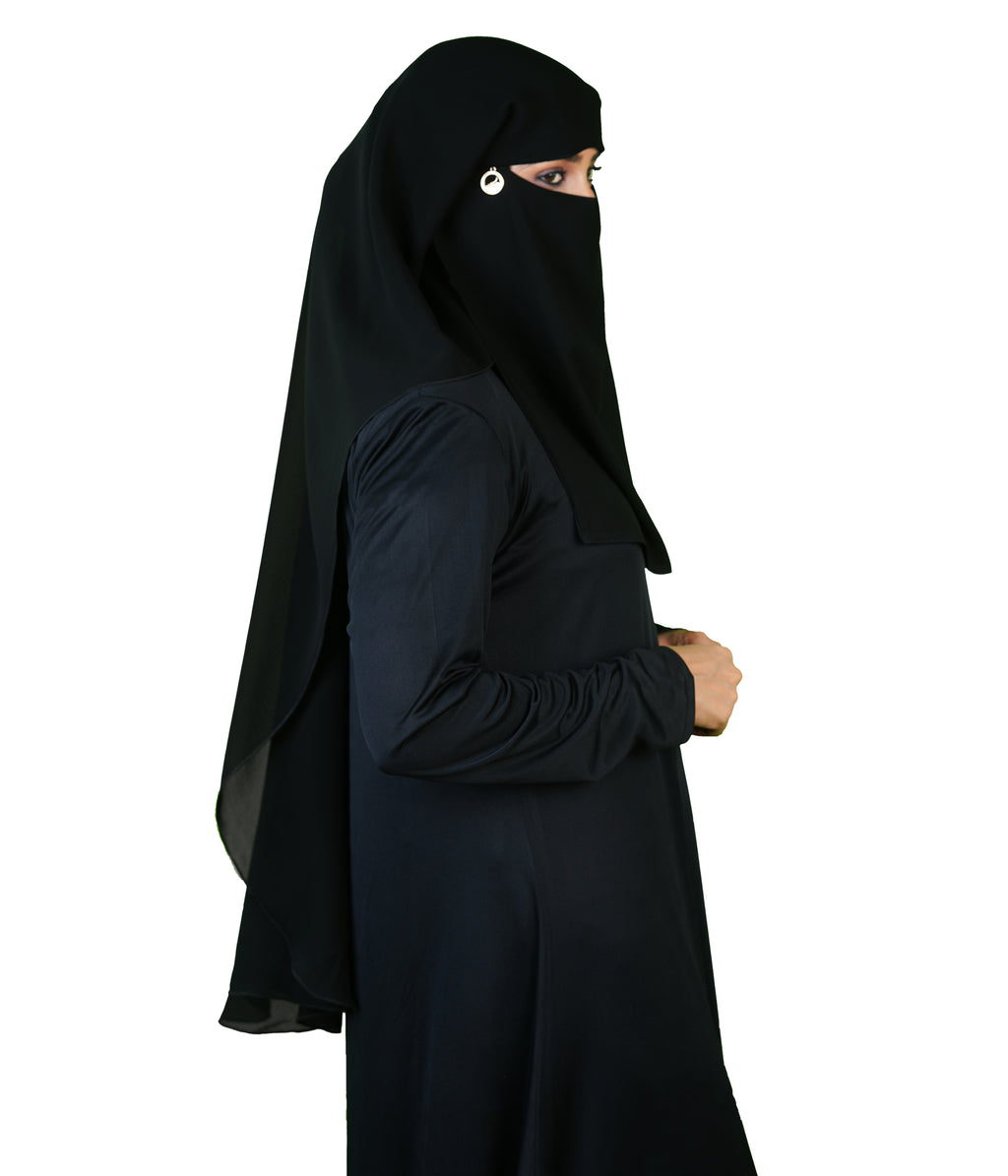 Mehar Fatima Dual Layer Niqab – Full Coverage Islamic Niqab for Women |