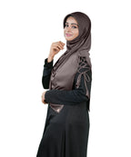 Mehar Famya Elegant Modest Hijab with Lace-Up Shoulder