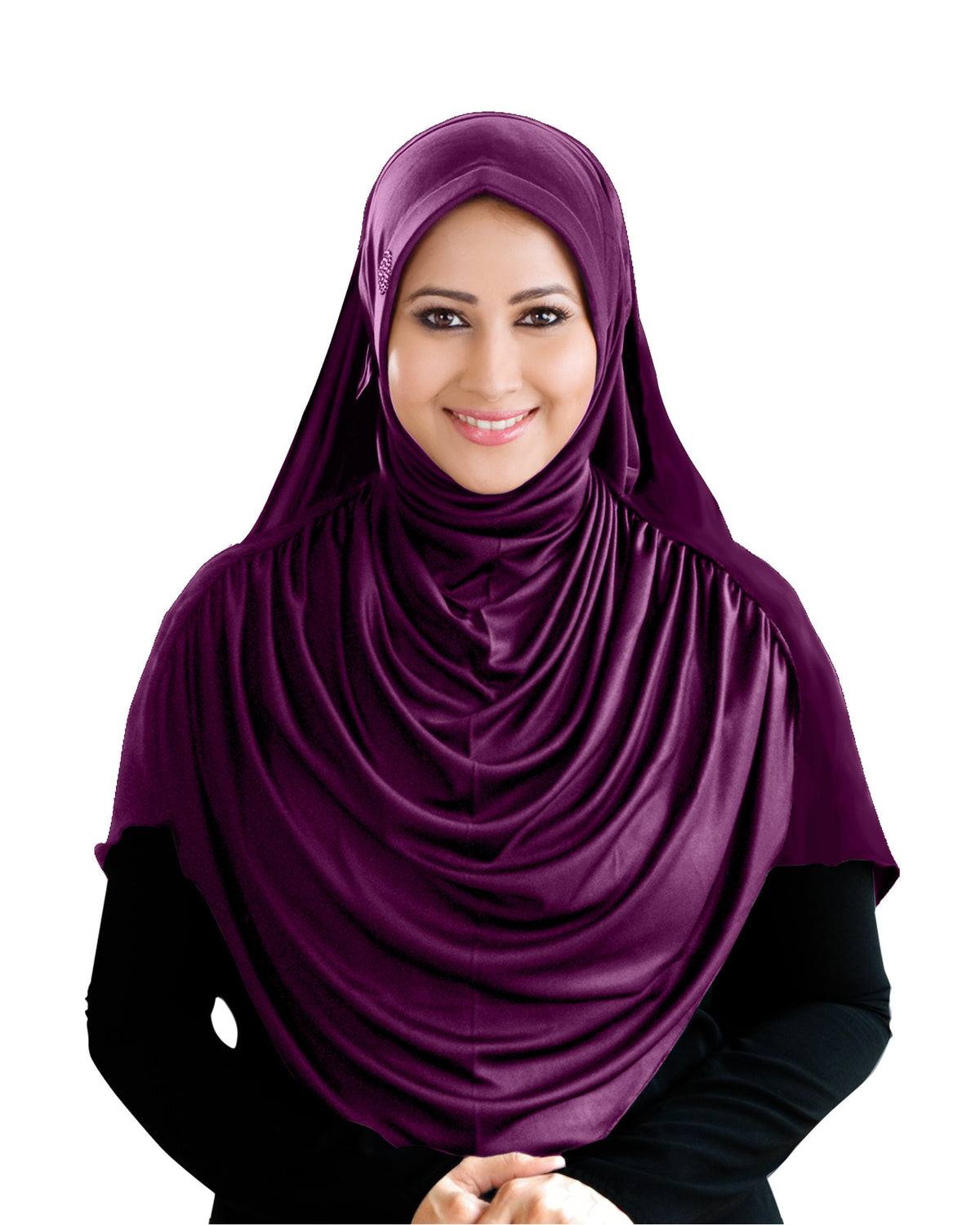 Modest Women's Designed Fleeted Stylish Feel Good Fabric FAEEZAH HIJAB WINE