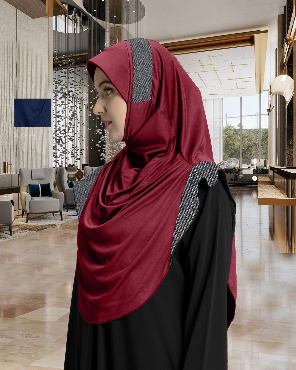 Mehar Hijab's Modest Women's Designed Stylish Cut Naaz Hijab XL
