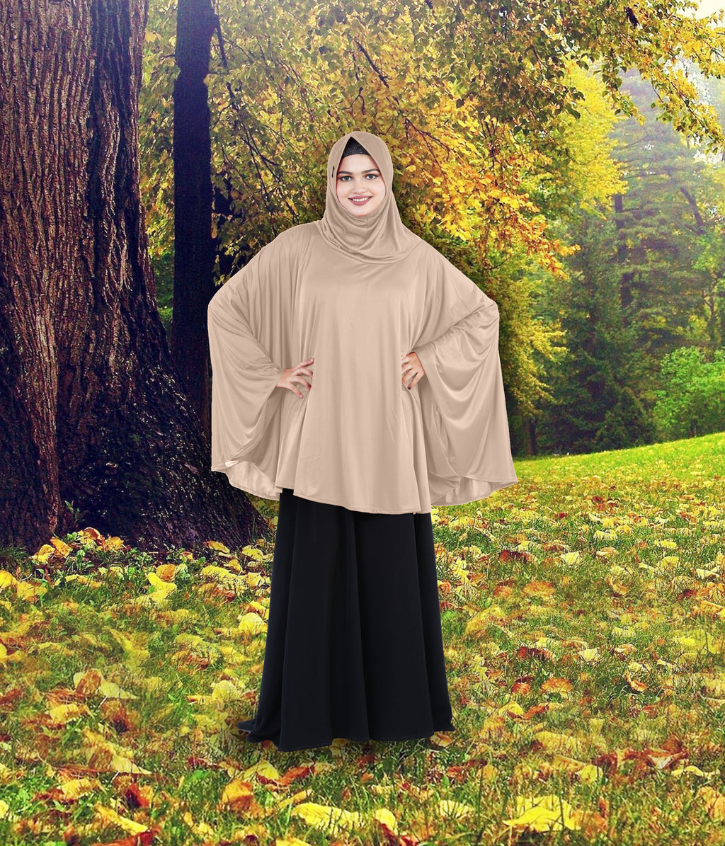 Women's Stylish Soft Rich Polyester Fabric Hanana Sleeve Hijab F Size