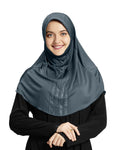 Modest Fashion Women's Soft feel good Fabric Manal Hijab Grey
