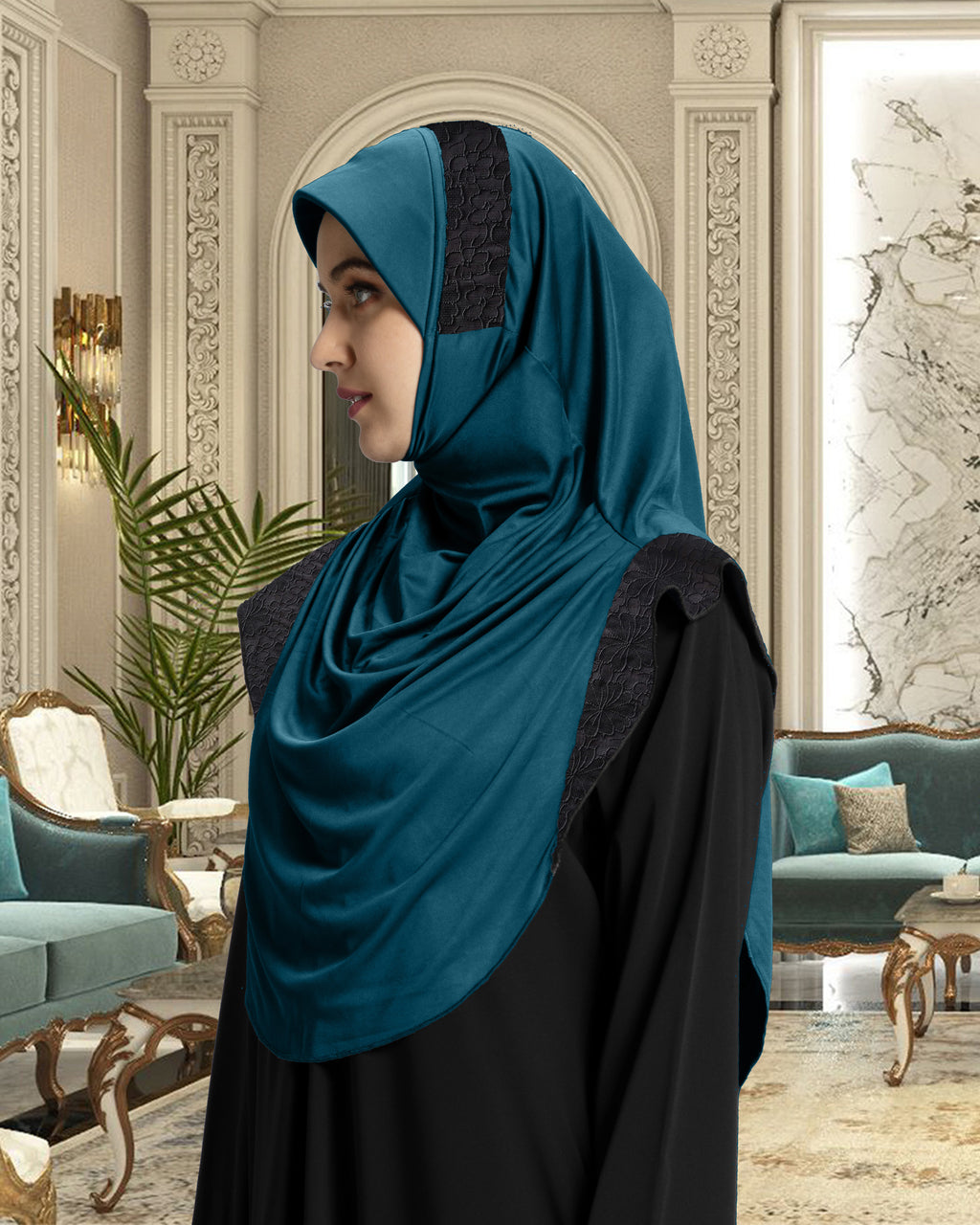 Mehar Hijab's Modest Women's Designed Stylish Cut Naaz Hijab