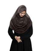 Mehar Faeezah DD Hijab – Dual-Drape Two-Tone Layered Hijab for Modest Elegance