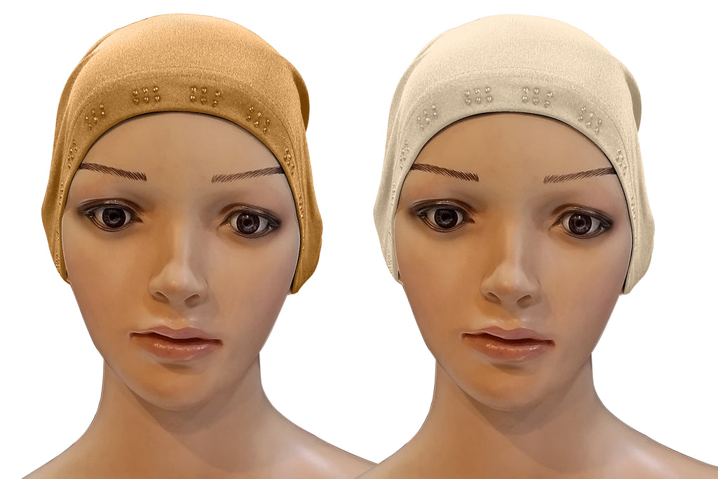 Mehar Hijab Women's Hair Bonnet SD Cap (set of 2)
