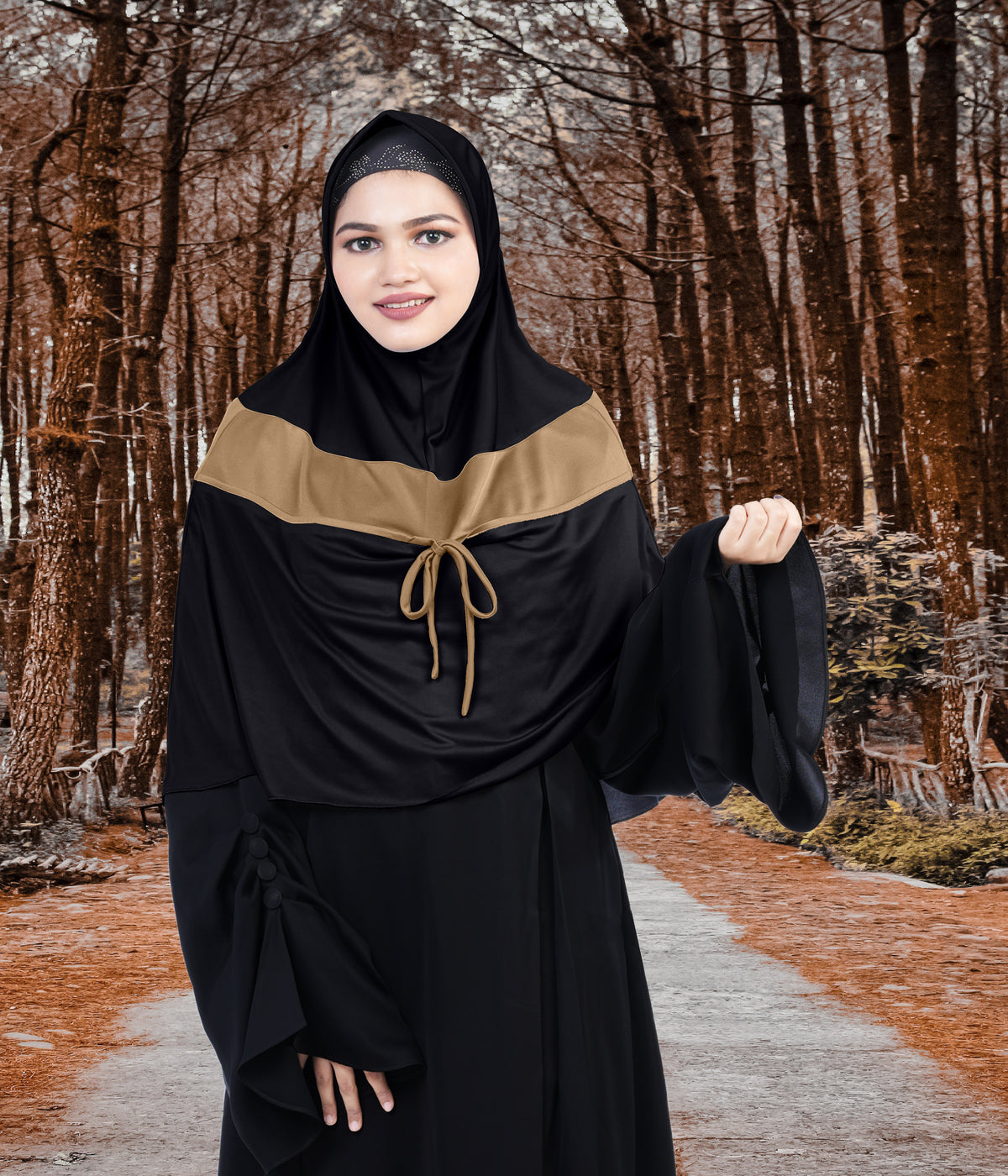 Mehar Shakira Elegant Dual-Tone Knot Hijab