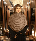 Modest Women's Fleeted Stylish Feel Good Fabric FAEEZAH Hijab Dark Wheat