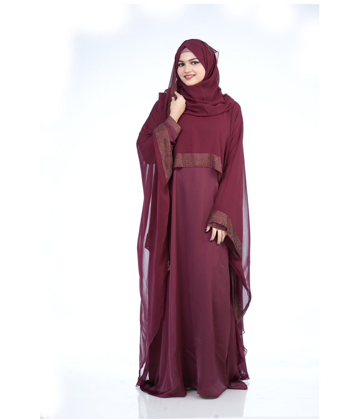 Mehar Premium Stylish Party Ramzia abaya,