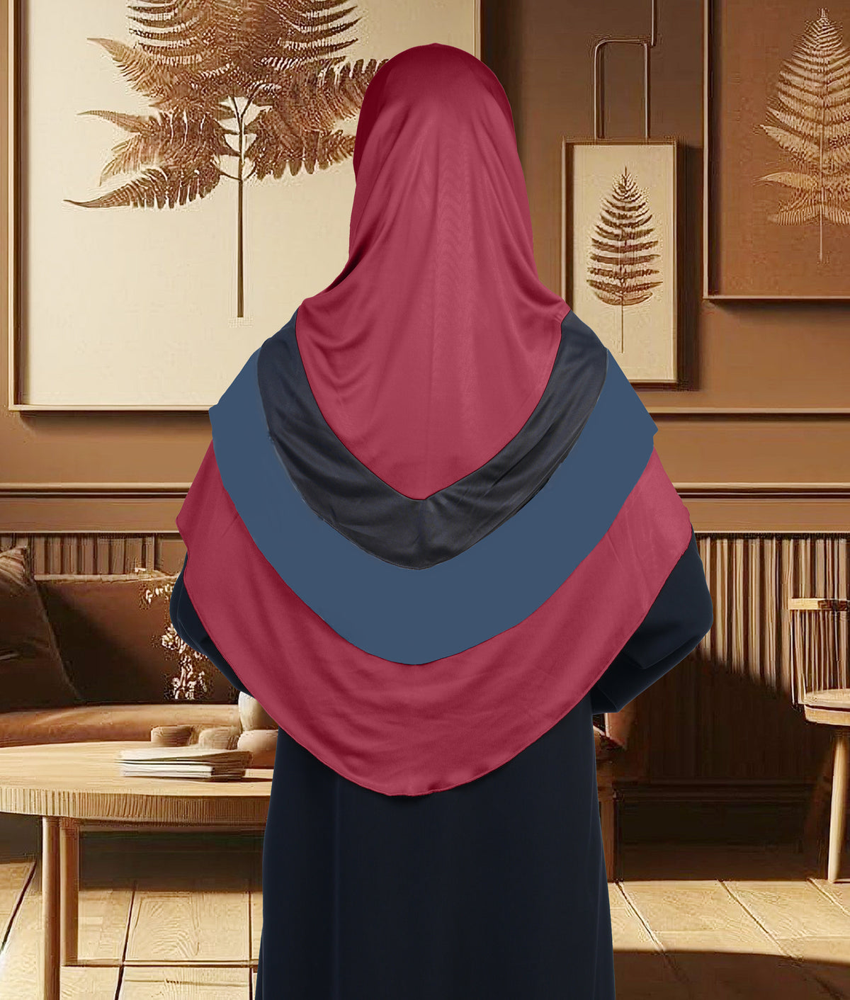 Mehar Hijab's Modest Women's Stylish Designs Layered Elegance Mehar Hijab' Hijab