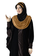 WOMEN'S STYLISH DUAL TONE AFEEFA HIJAB BLACK AND GREY