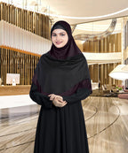 Mehar Dual-Tone Layered Elegance-Coverage-Comfort Razia Hijab