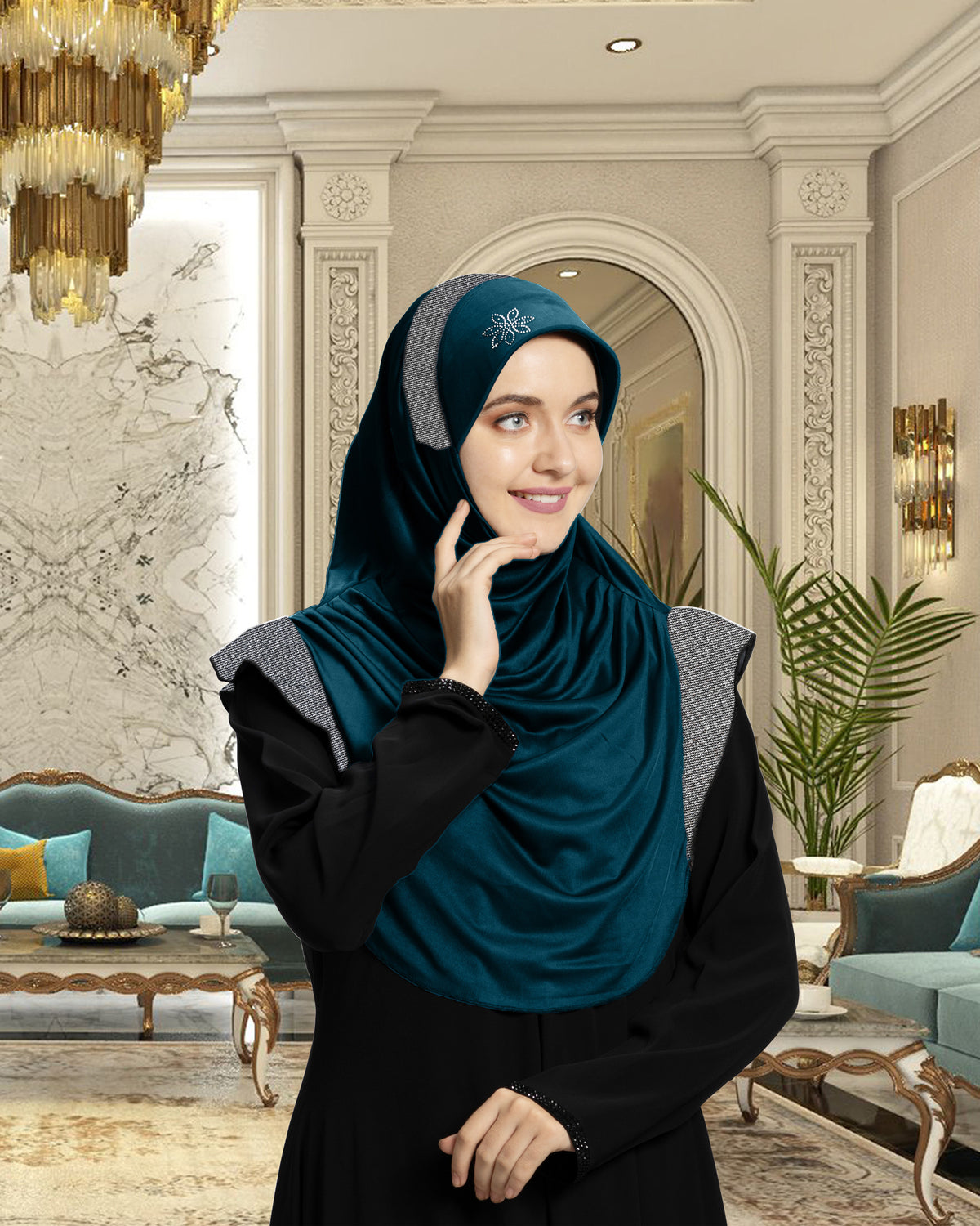 Mehar Hijab's Modest Women's Designed Stylish Cut Naaz Hijab XL