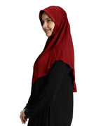 Modest Fashion Women's Soft feel good Fabric Manal Hijab Maroon