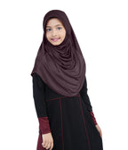 Mehar Diya Hijab for Girls – Premium Black Ready-to-Wear Islamic Hijab | Comfort