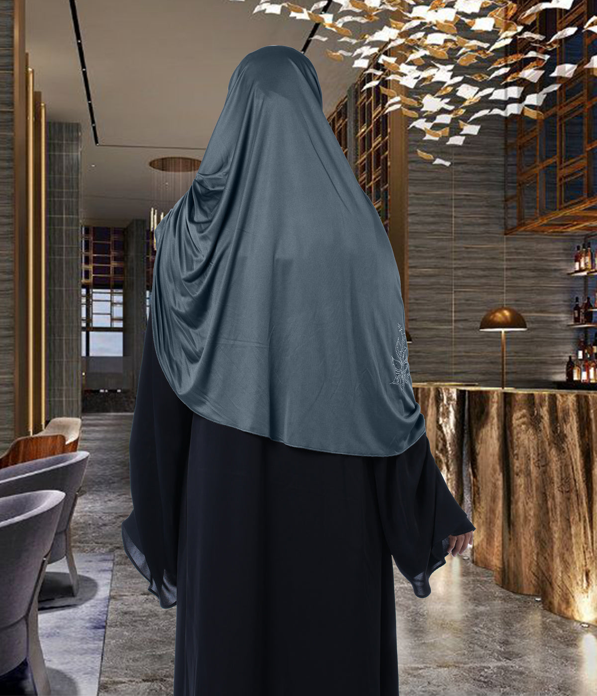 Mehar Hijab's Glamour in Modesty Fazluna Sigle side Frill Hijab XL
