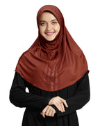 Modest Fashion Women's Soft feel good Fabric Manal Hijab Maroon