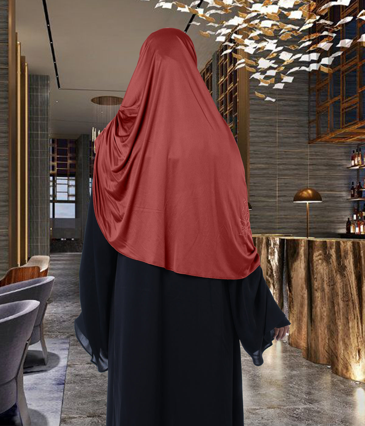 Mehar Hijab's Glamour in Modesty Fazluna Sigle side Frill Hijab XL
