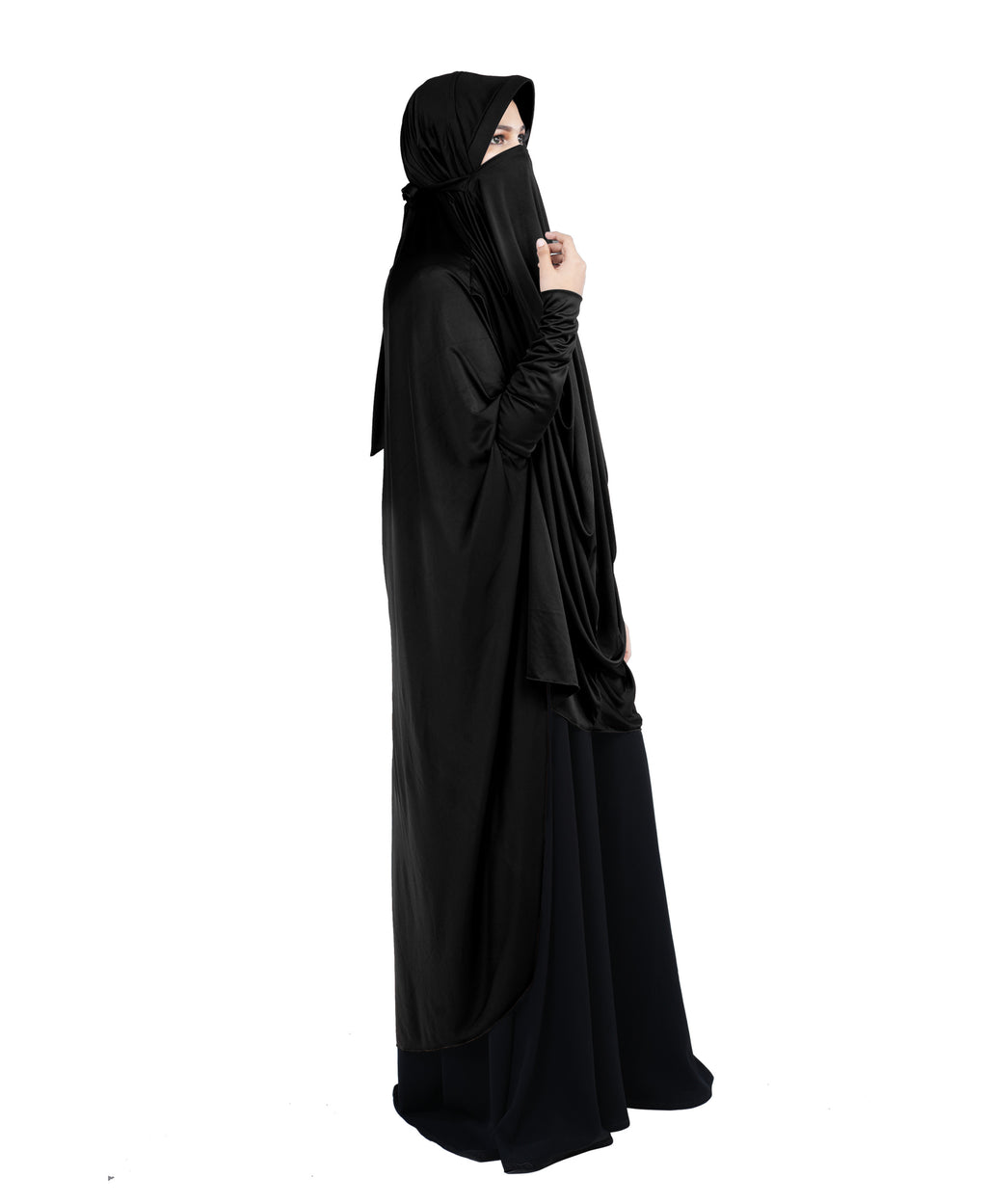 Mehar Hijabs Safia Face Mask Long Hijab for Women – Full Coverage Khimar with In