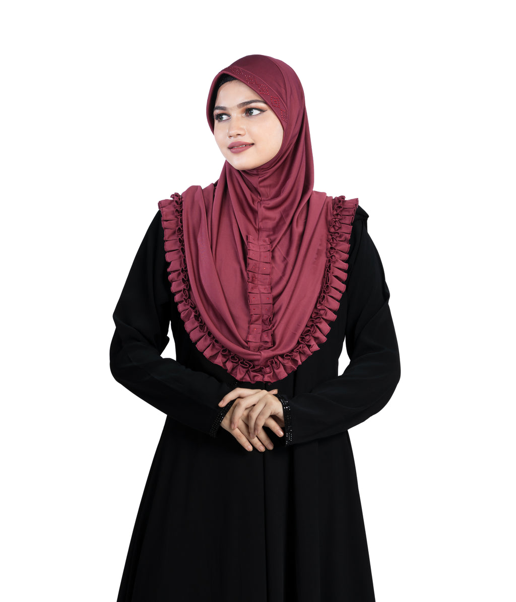 Mehar Stylish Elegant Look Gushan Hijab