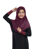 Mehar Diya Hijab for Girls – Premium Black Ready-to-Wear Islamic Hijab |