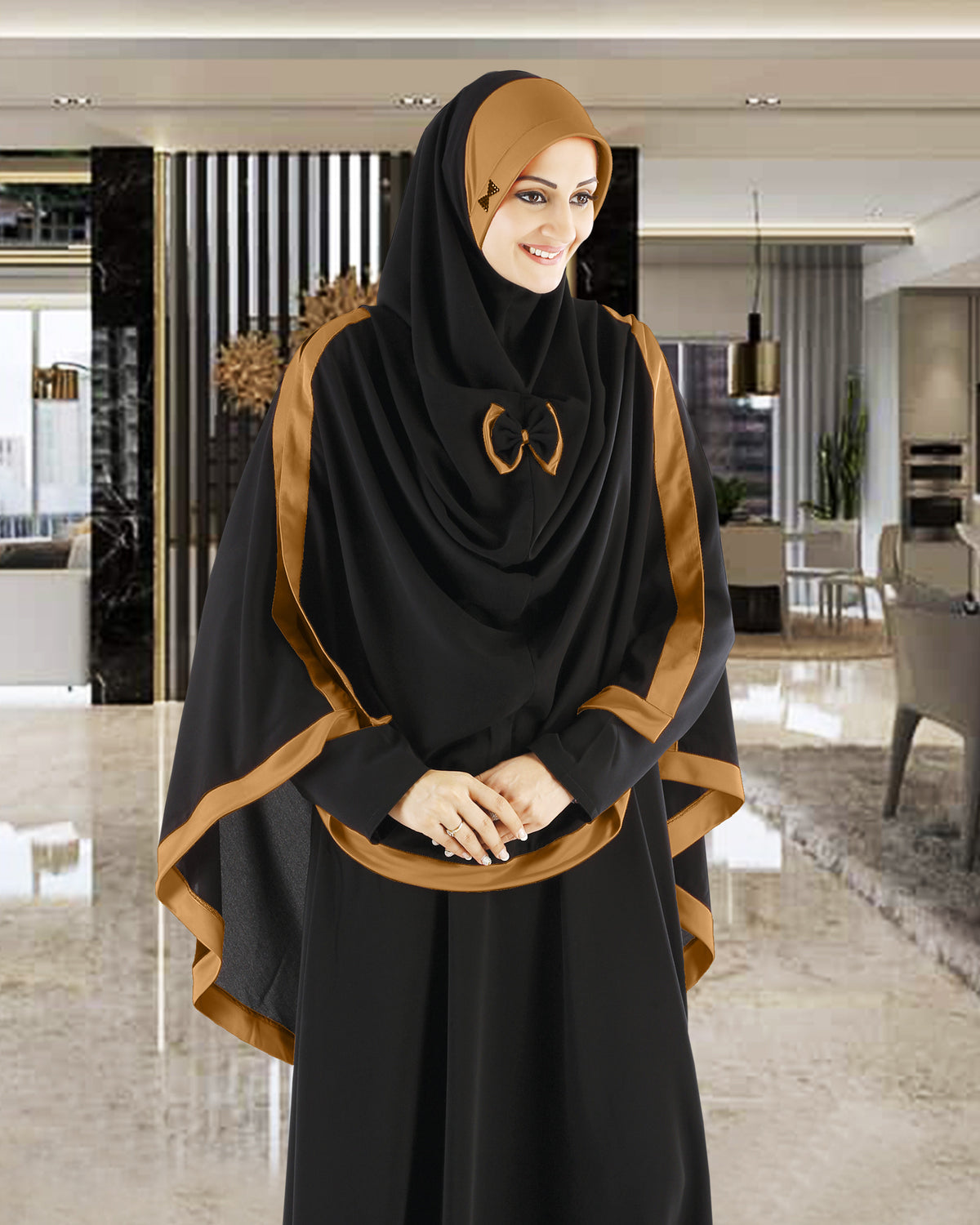 Modest Women's Stylish Soft Rich Crepe Long Hijab GHANIA KHIMAR