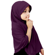 Mehar Hijab's Girl's Plain Long Hijab feel good Little Ma-ale Hijab