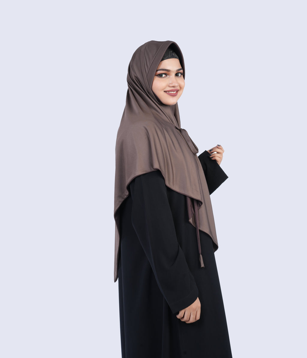 Mehar Zartasha Hijab – Elegant and Modest Two-Layered Draped Hijab