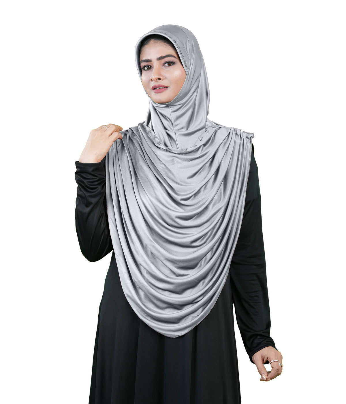 Modest Fashion by Mehar Laila Two-Piece Frilled Hijab Set