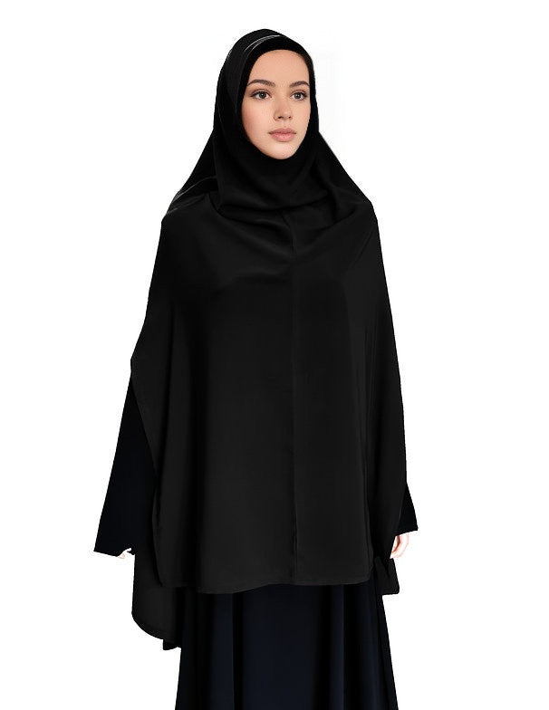 Modest Women's Stylish Soft Crepe Long AISHA Side Slit Salafi Hijab