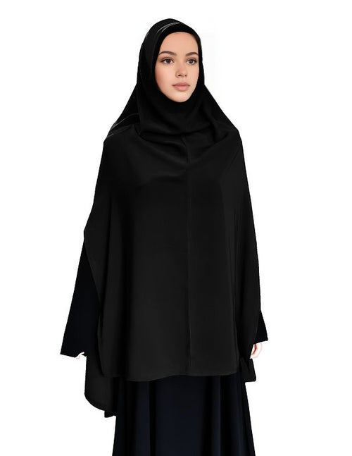 Modest Women's Stylish Soft Crepe Long AISHA Side Slit Salafi Hijab