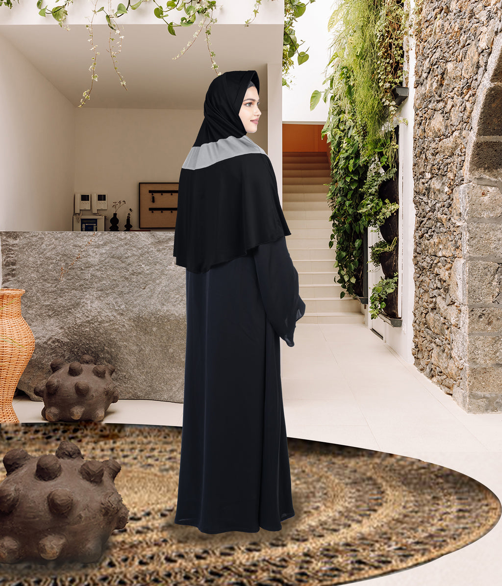 Mehar Shakira Elegant Dual-Tone Knot Hijab