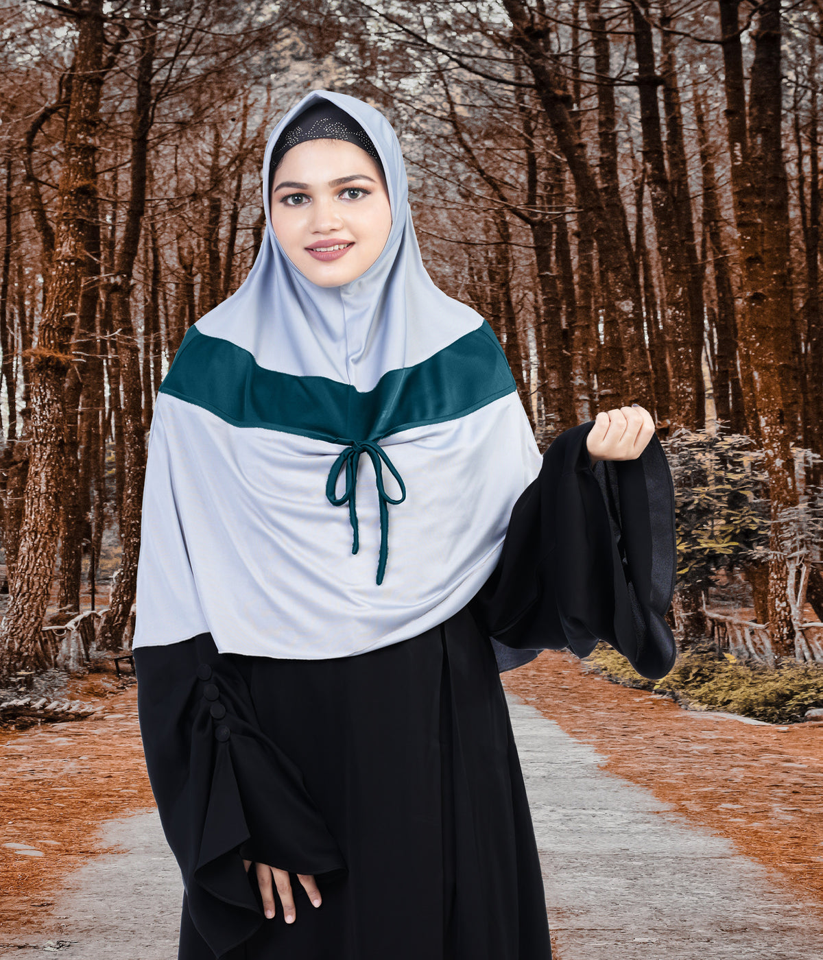 Mehar Shakira Elegant Dual-Tone Knot Hijab