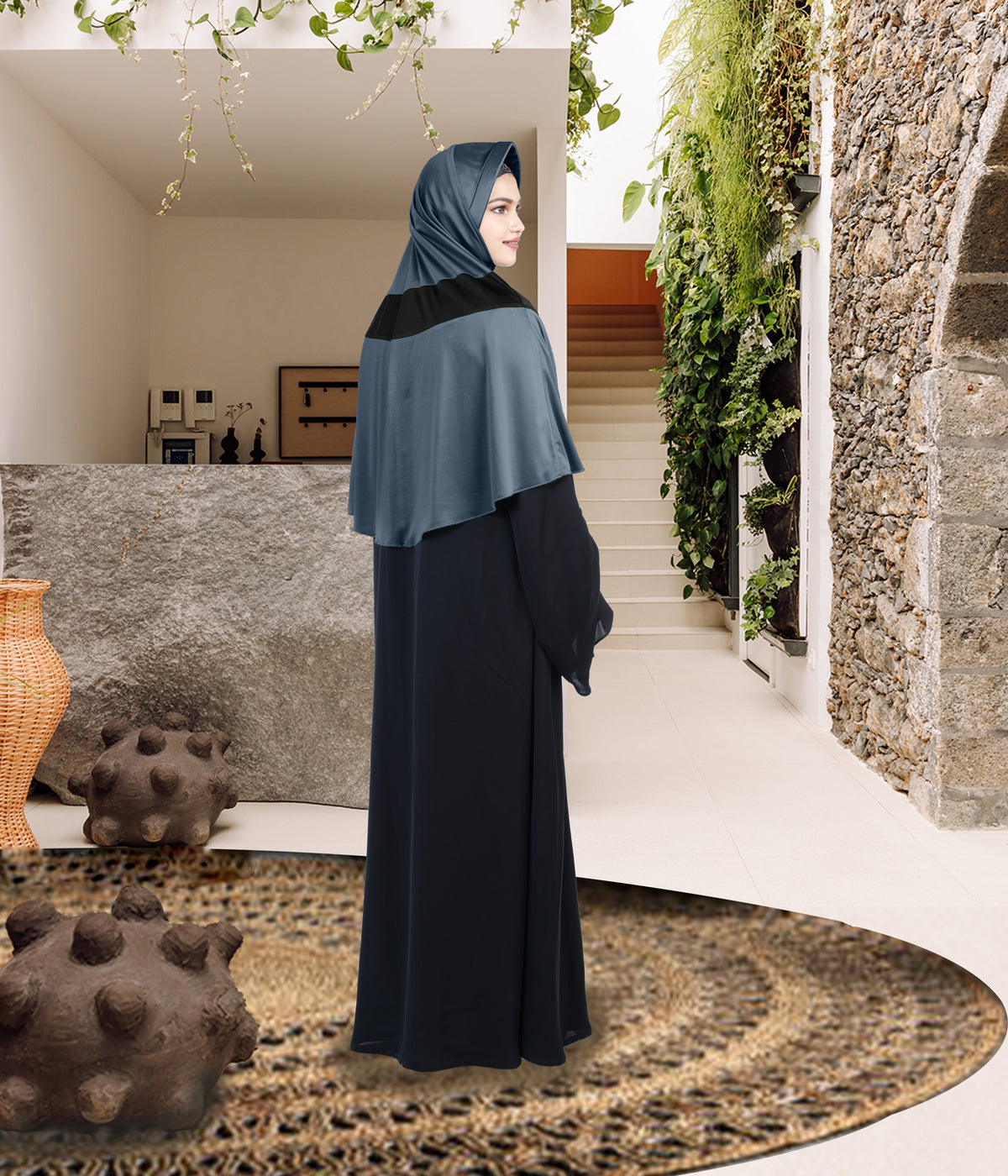 Mehar Shakira Elegant Dual-Tone Knot Hijab