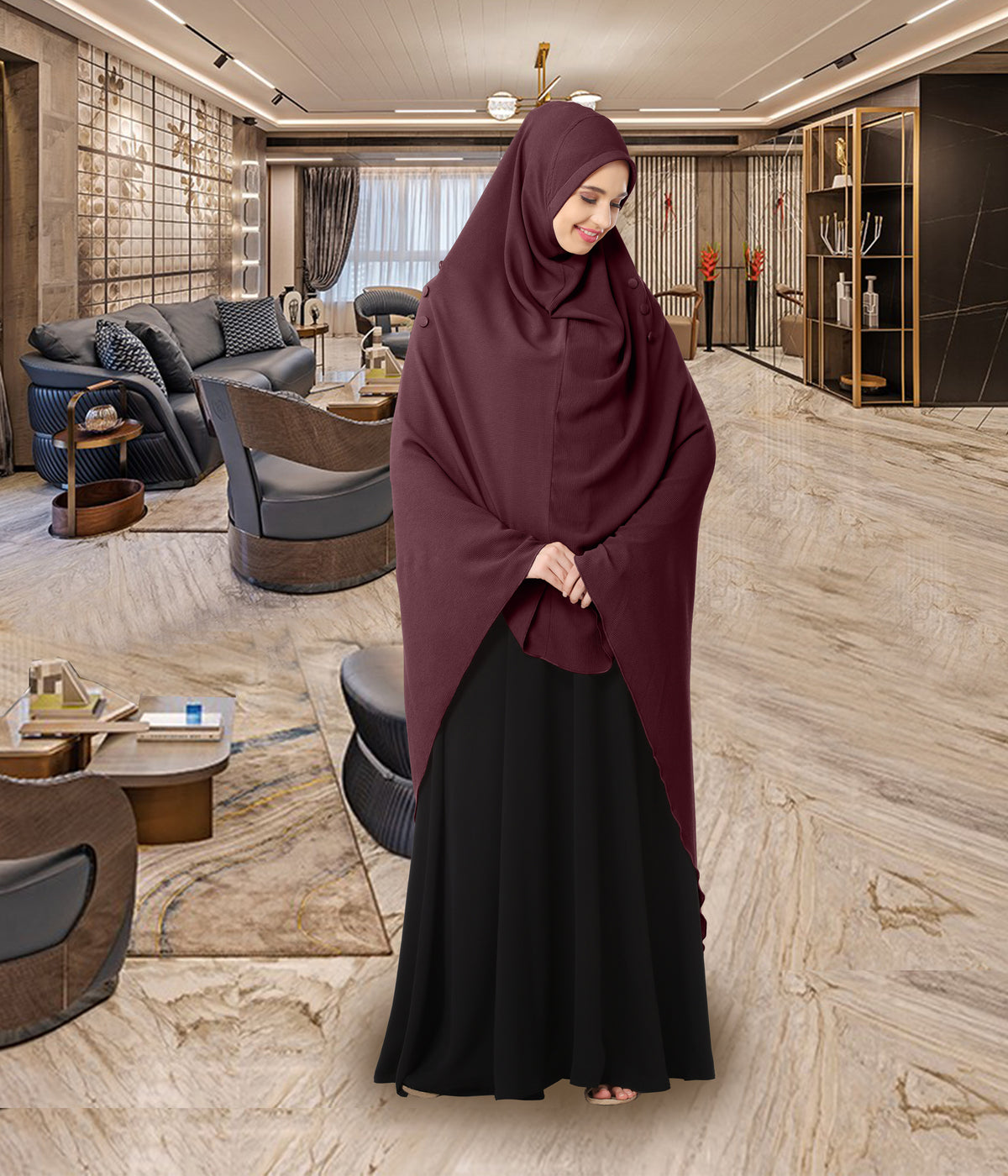 Modest Women's Stylish Rich Premium Texture fabric Crepe Long Hijab HEERA HAMDA