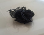 Women's Flower Brooches Black feathers (pack of 2) for enhance for dress