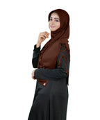 Mehar Famya Elegant Modest Hijab with Lace-Up Shoulder