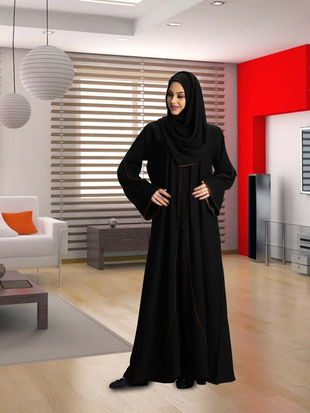 Mehar Women's Stylish Designer Aain Abaya