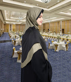 Mehar Dual-Tone Layered Elegance-Coverage-Comfort Razia Hijab