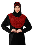 WOMEN'S STYLISH DUAL TONE AFEEFA HIJAB BLACK AND GREY