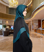 Mehar Dual-Tone Layered Elegance-Coverage-Comfort Razia Hijab