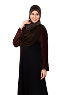 WOMEN'S STYLISH DUAL TONE AFEEFA HIJAB BLACK AND GREY