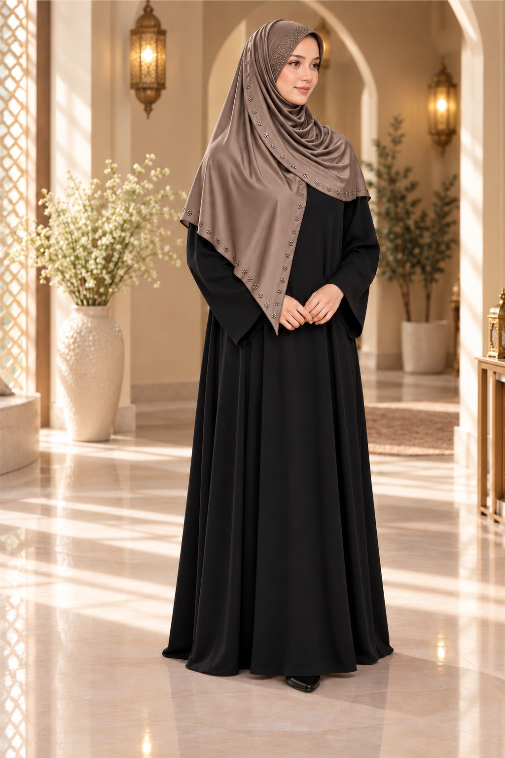 MEHAR Tarana wraparound hijab in Formal Grey - Colour: Formal Grey