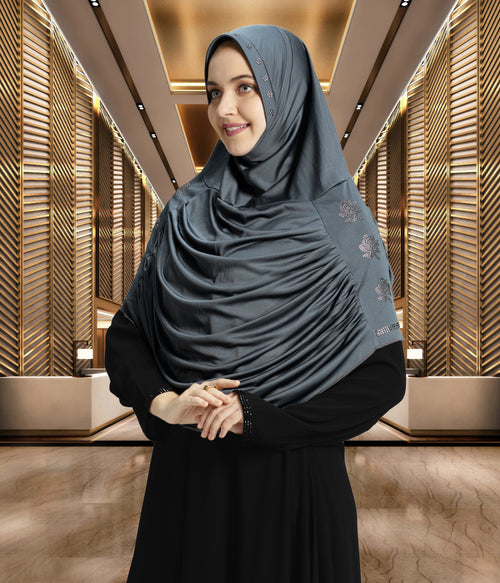 Mehar Hijab Aasimah Hijab in Grey