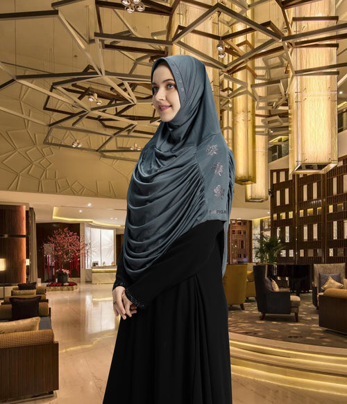 Mehar Hijab Aasimah Hijab in Grey
